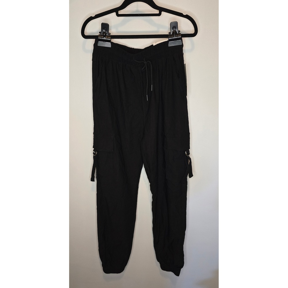 OTOS New York Active Women Black Cargo Jogger Pants Size M High Rise B453 NWT